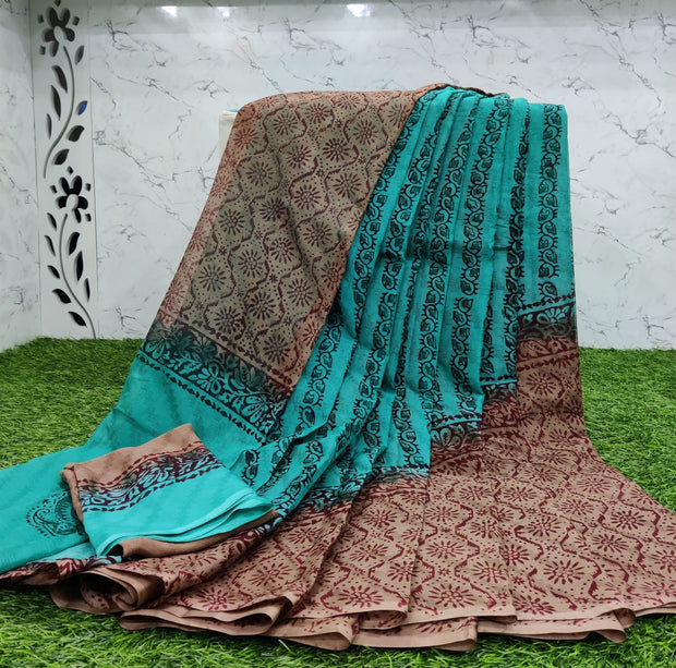 Lux Green Jute Georgette 24July9