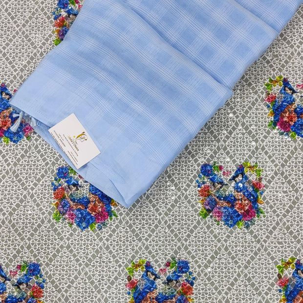 Blue LW Georgette 30July17