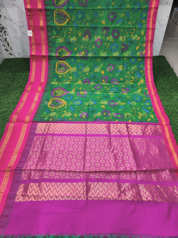 Parrot Green Mangalagiri Cotton 3AUG13E