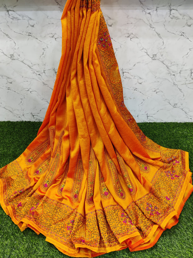 Yellow Bhagalpur Tussar Silk 10AUG5E