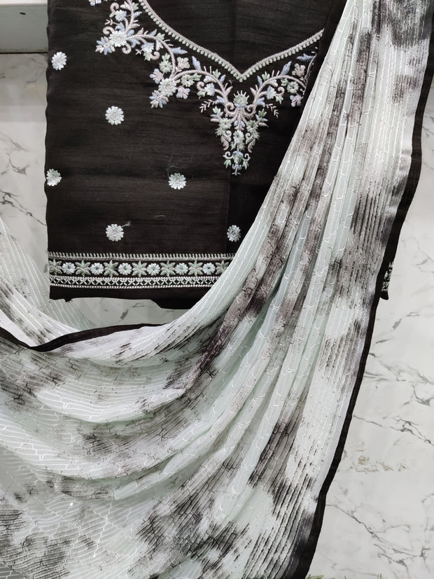 Light Green Georgette 28SEP10E