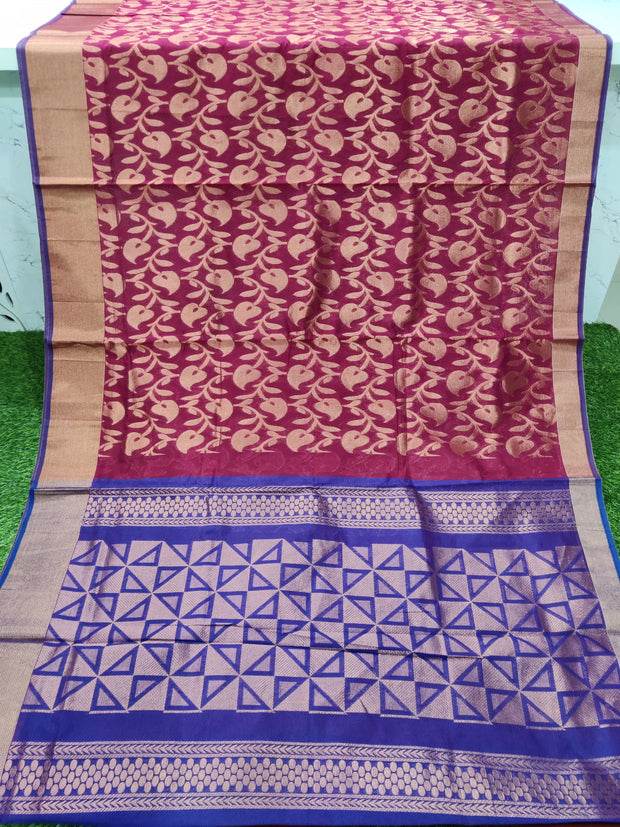 Maroon Handloom Cotton 16Aug8E