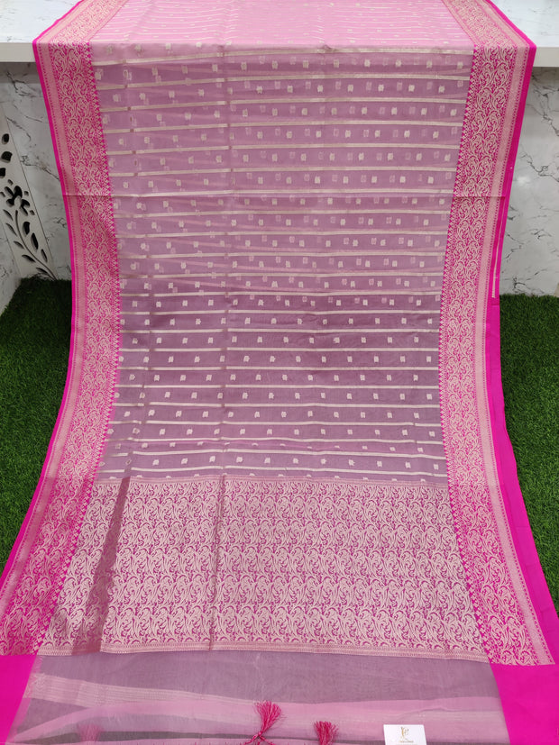 Pink Banarasi Organza 17AUG4E