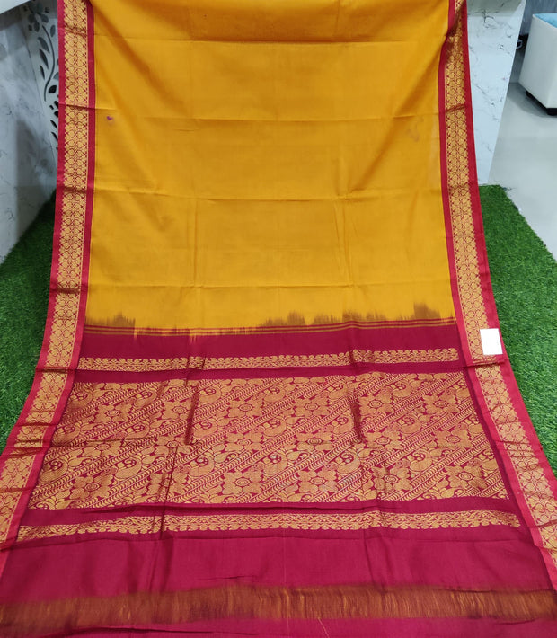 Mustard Yellow Handloom Gadwal 24AUG10E