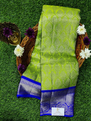 Mehndi Green Kanchi Pattu Blue 23LV9