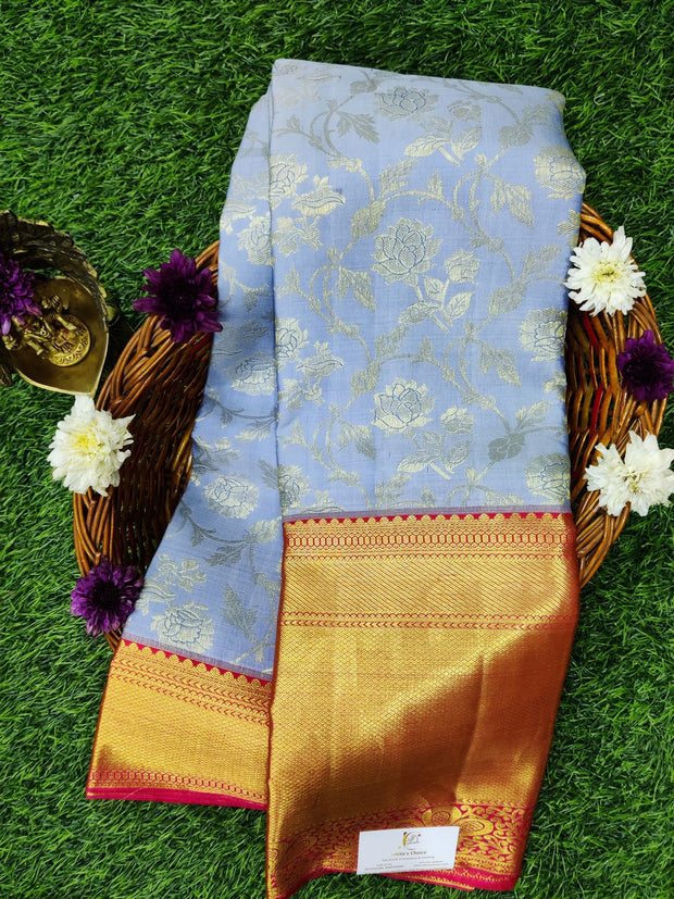 Grey  Kanchi Pattu Pink 23LV2