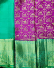 Pink Kanchi Pattu Green 23LV3