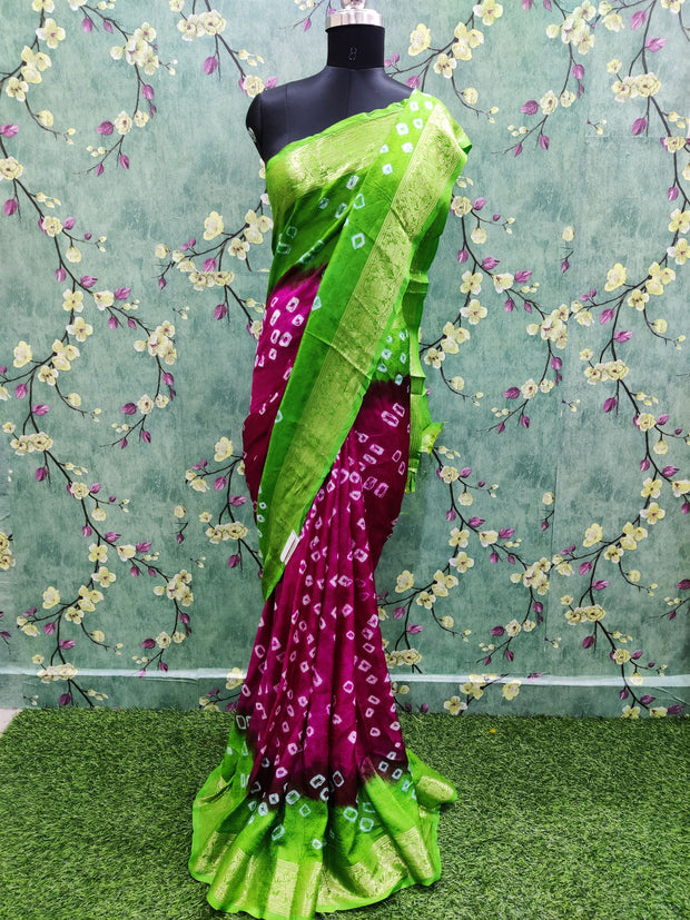 Pink Georgette Bandhani 29AUG9E