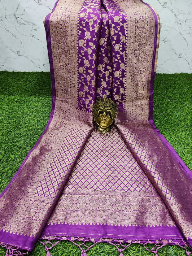 Purple Jute Kattan Pattu 30AUG1E