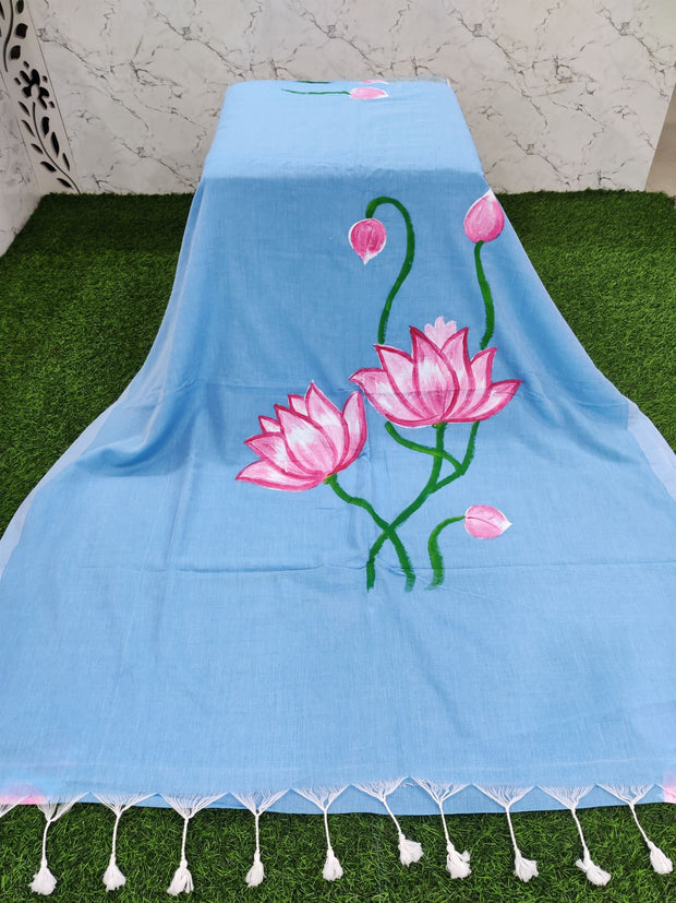 Blue Khadi Cotton 3SEP15