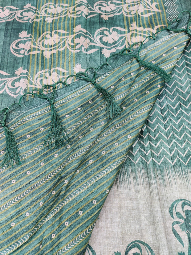 Green  Tussar Silk 5SEP14