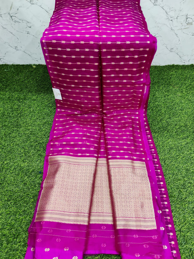 Rani Pink Chanderi Organza 6SEP8