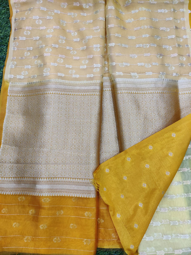 Yellow Chanderi Organza 6SEP9