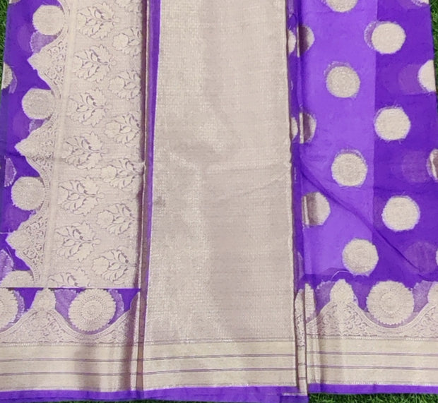 Purple Banaras Organza 27Sep12