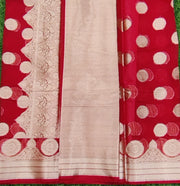 Red Banarasi Organza 9SEP15