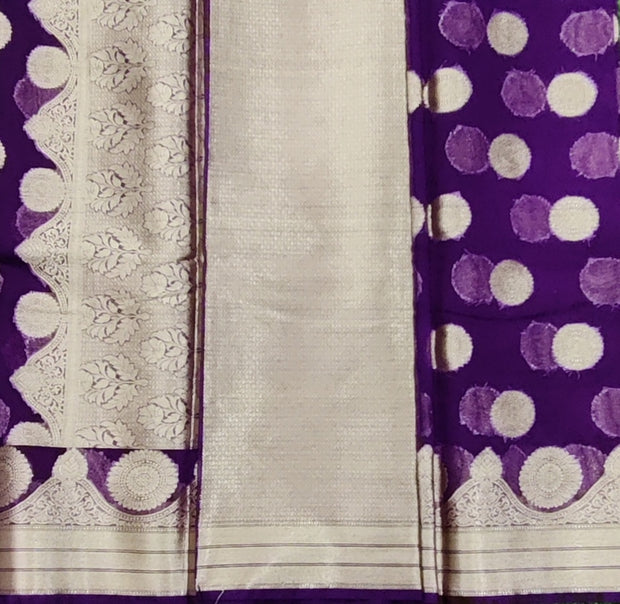 Purple Banaras Organza 27Sep7