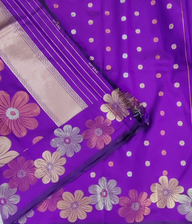 Purple Raw Silk Pattu 9SEP5