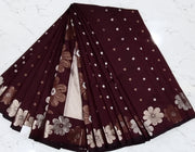 Marron Raw Silk Pattu 9SEP9