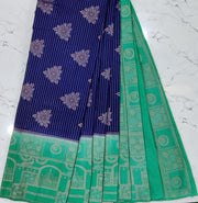 Dark Blue Banarasi Silk 9SEP4