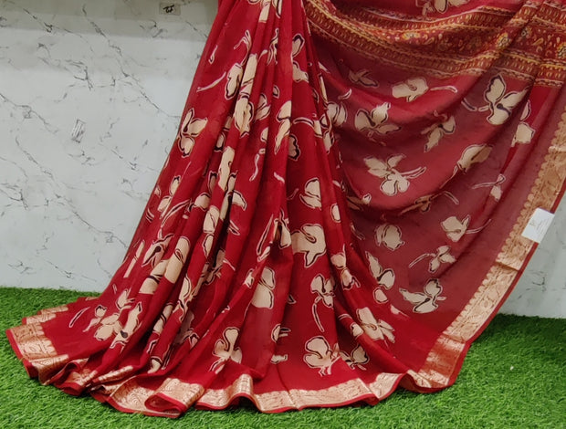 Red Jute Georgette 12SEP3