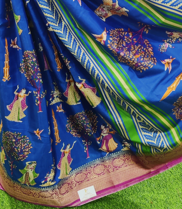 Blue Satin Silk 13SEP9