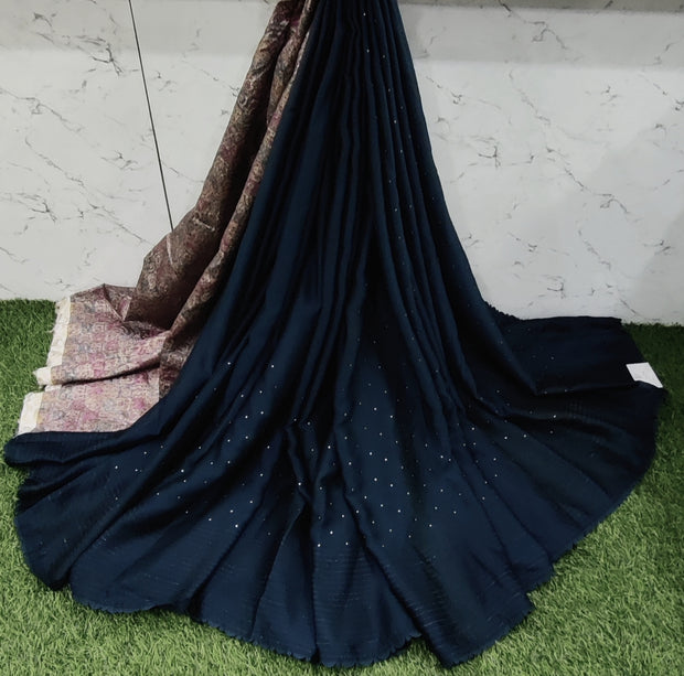 Peacock Blue Lw Georgette 17SEP15