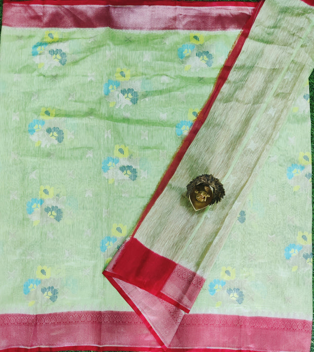 Pista Green Jute Pattu 21OCT1