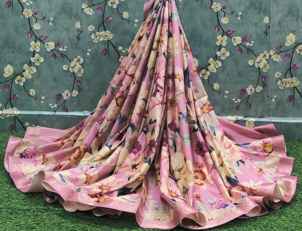 Pink Digital Tussar Silk 11NOV11