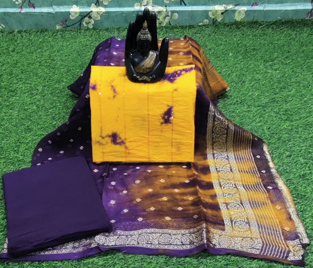 Yellow Khaddi Georgette 11JAN4E