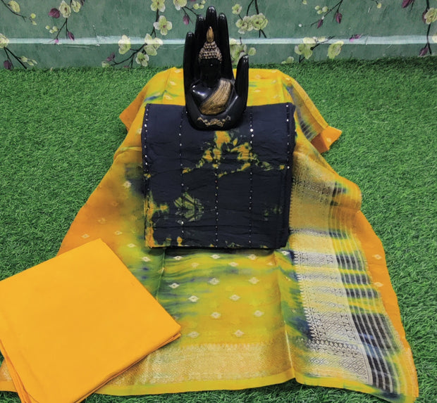 Black Khaddi Georgette 11JAN7E