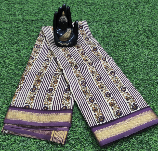 Cream Maheshwari Silk 4FEB1