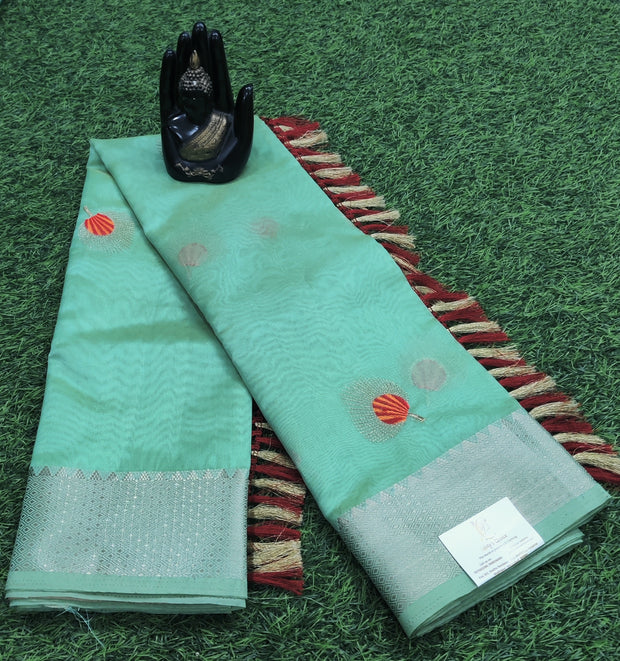 Lux Green Tissue Chanderi 4FEB5