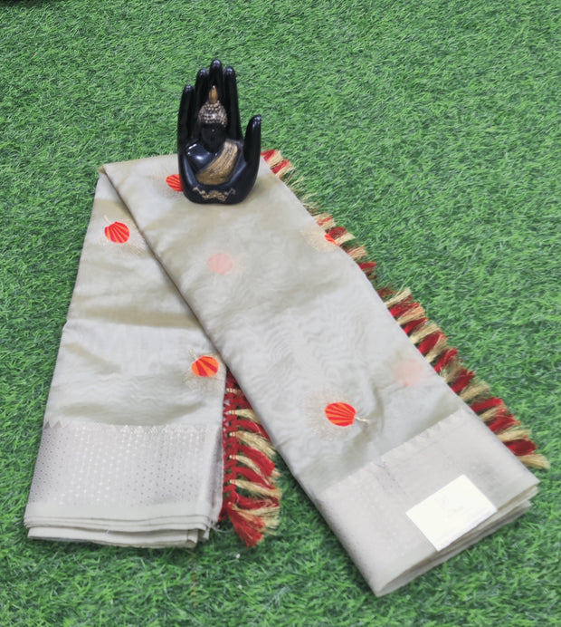 Cream Tissue Chanderi 4FEB7