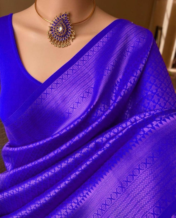 Royal Blue Kubera Pattu Silk Saree