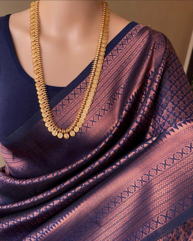 Navy Blue Kubera Pattu Saree