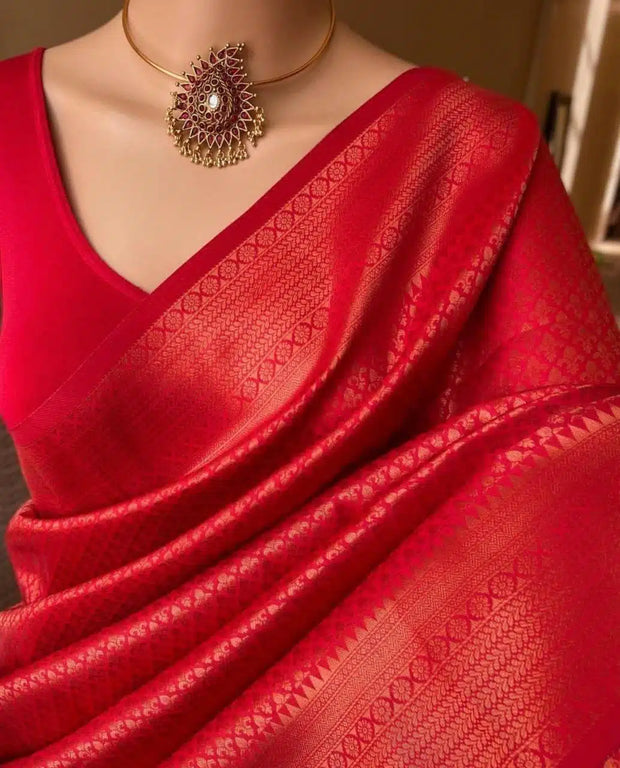 Red Kubera Pattu Saree