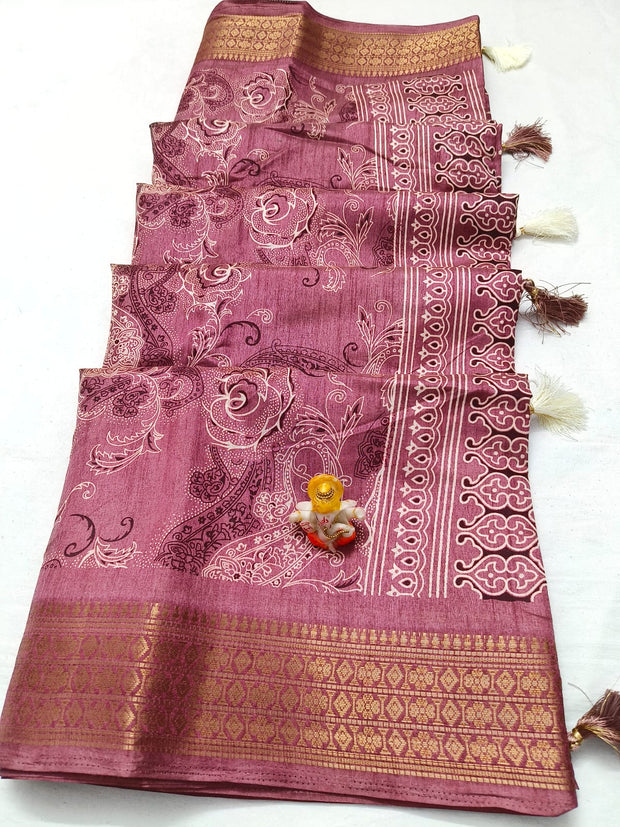 Pink Dola Saree 20WSEP23-1