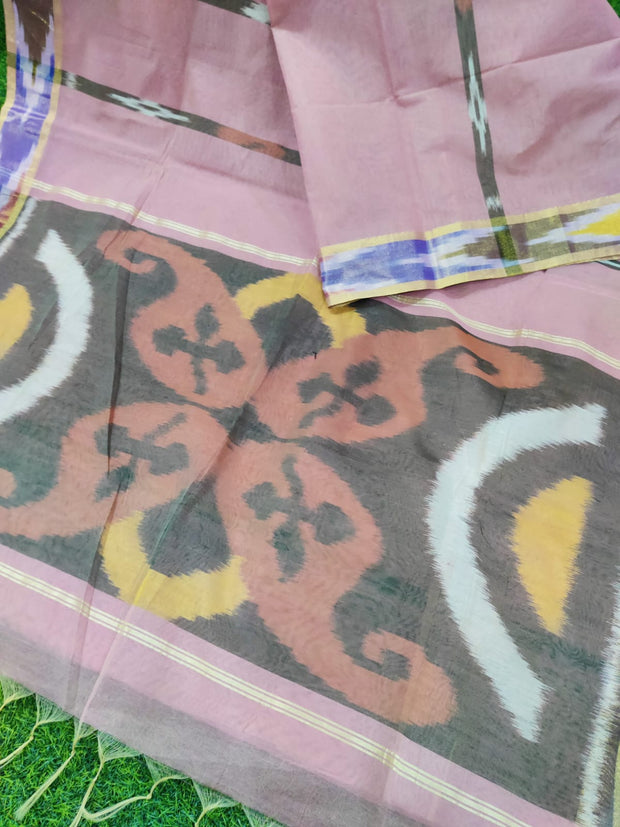 Peach Ikkat Cotton 29MAY14