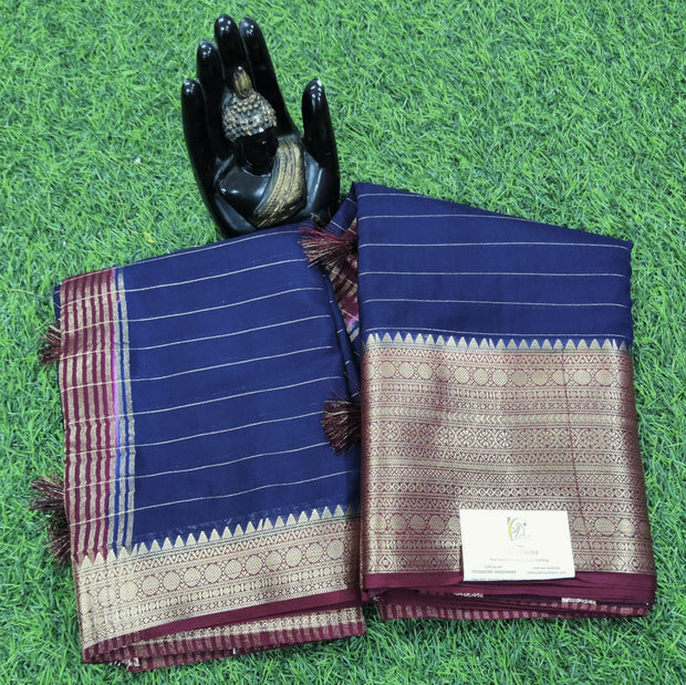 Blue Khadi Georgette 25JUN9