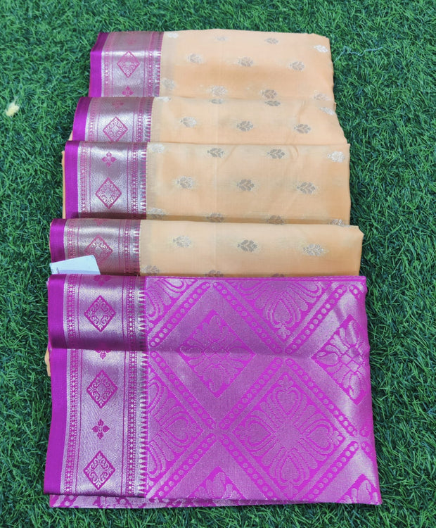 Light Orange Abaya Pattu 29JUN6