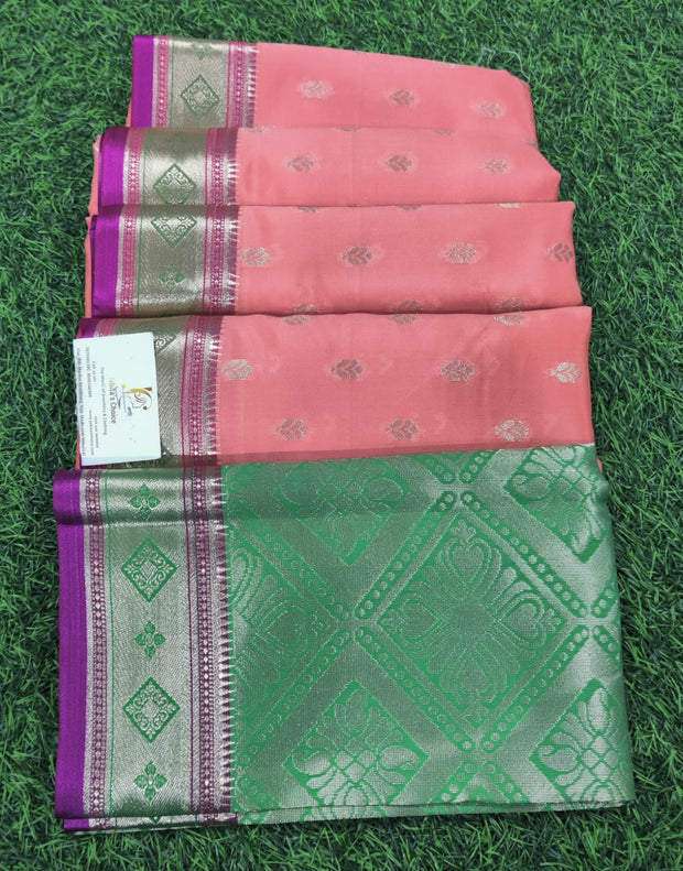 Light Peach Abaya Pattu 29JUN14