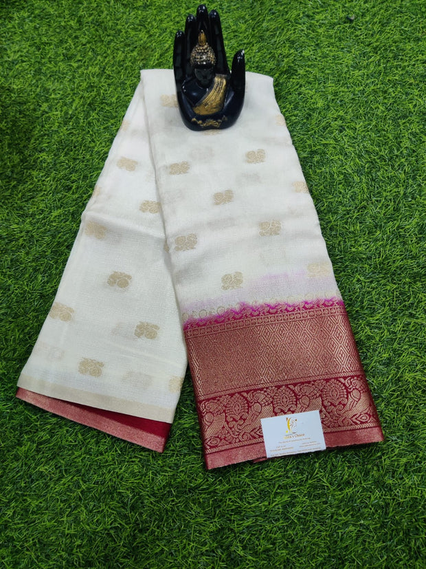 White Khadi Georgette 30JUN1