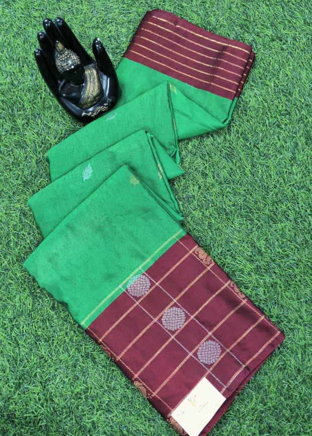 Green Linen Pattu 1JUL4