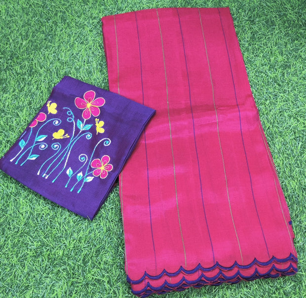 Tomato Red Mangalagiri Pattu 3Jul6