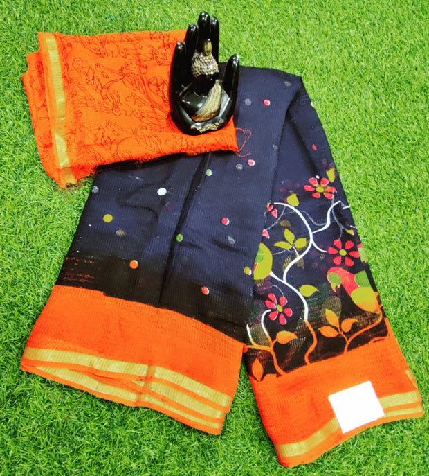 Black Pure Georgette 3JUL15E
