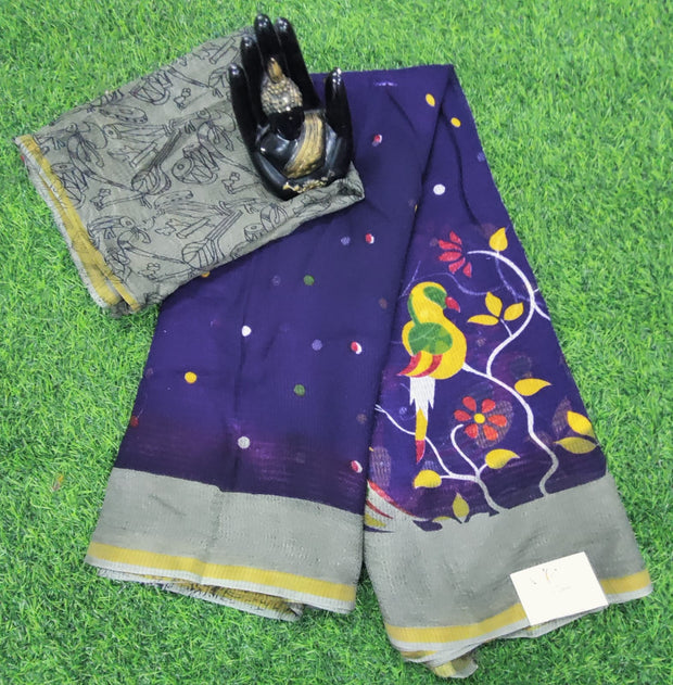 Blue Pure Georgette 3JUL12E