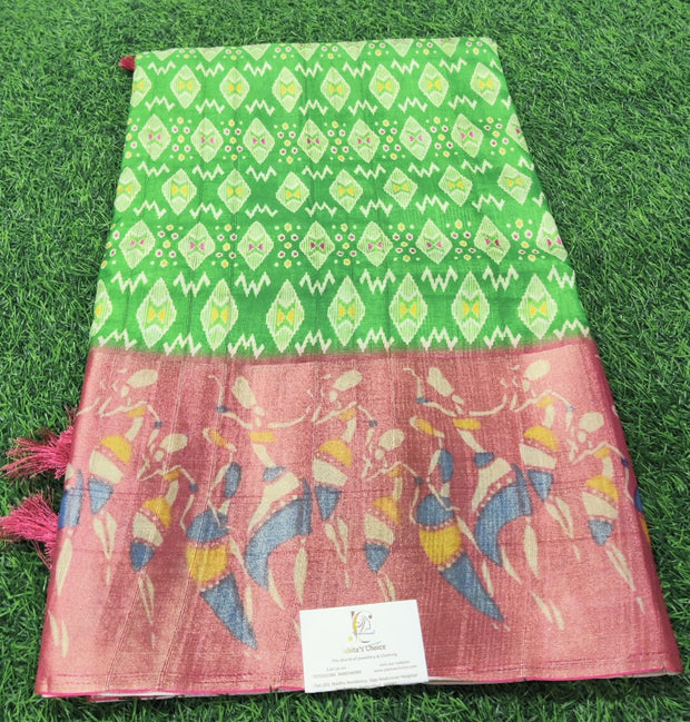 Green Ikkat Silk 4JUL3