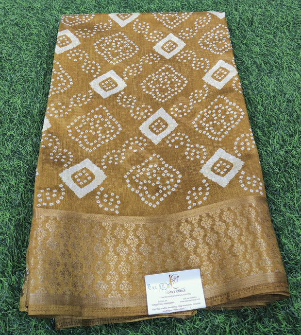 Mustard Yellow Lotus Voile 7JUL12E