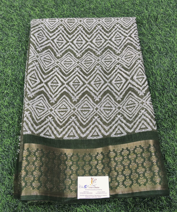 Mehendi Green Jute Voile 7JUL5E