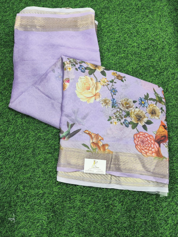 Lavender Crepe Georgette 9JUL5